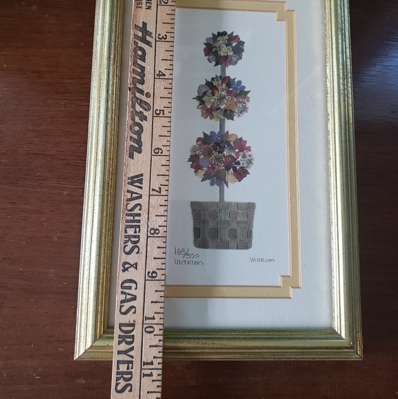 Pressed Flower Collage By Marion Signed - Picture 5 of 8